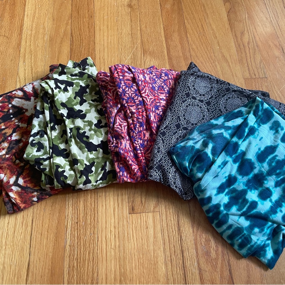 Lot of TC Lularoe Leggings in patterns/colors, EUC